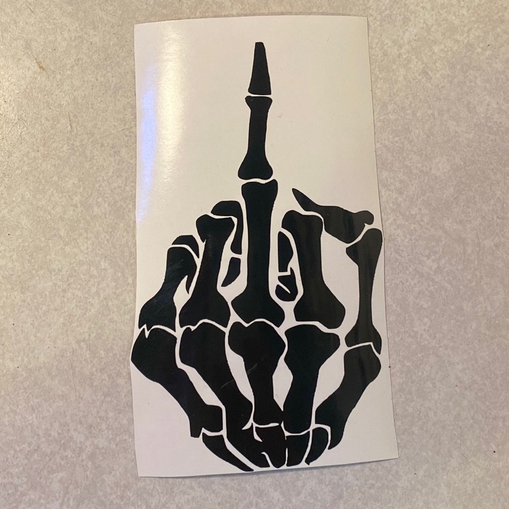 F Off skeleton Sticker